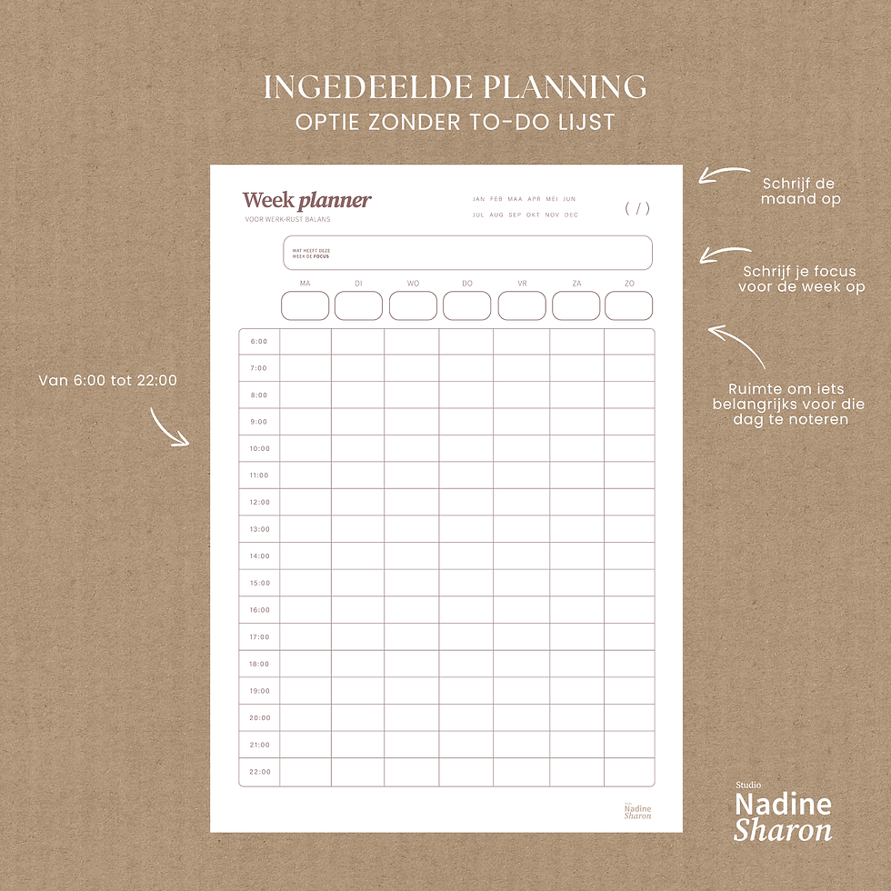 Thumbnail: Minimalistische tijdsblokplanner voor werk-rust balans