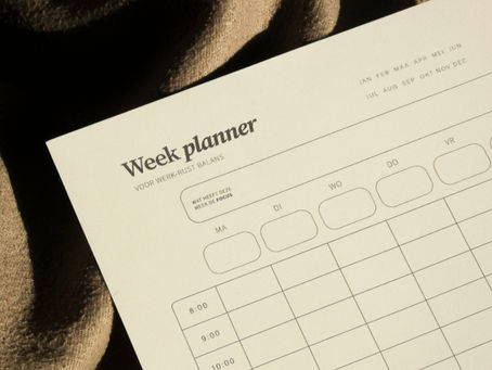 Week planner voor werk-rust balans