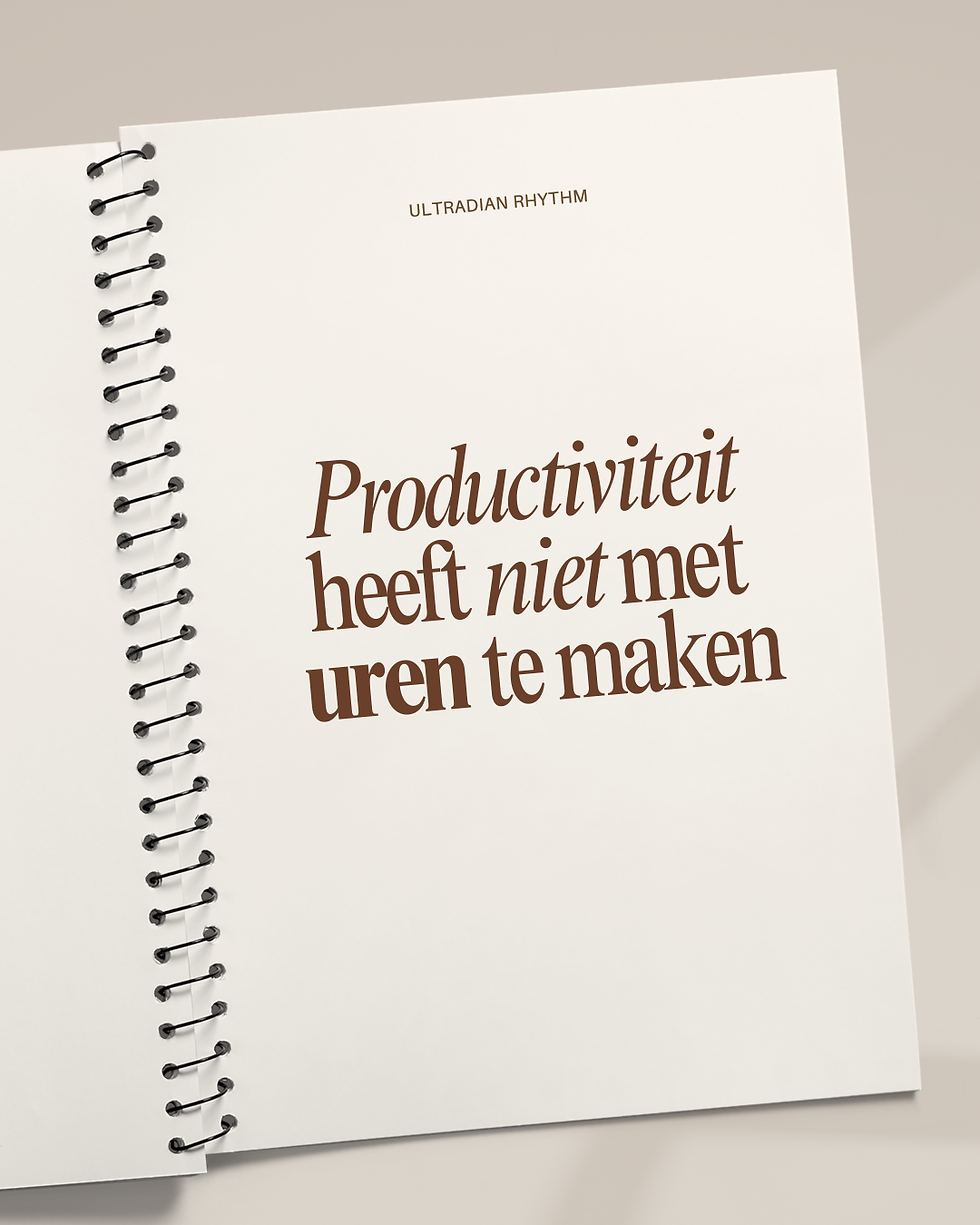 Productiviteit heeft niet met uren maken te maken
