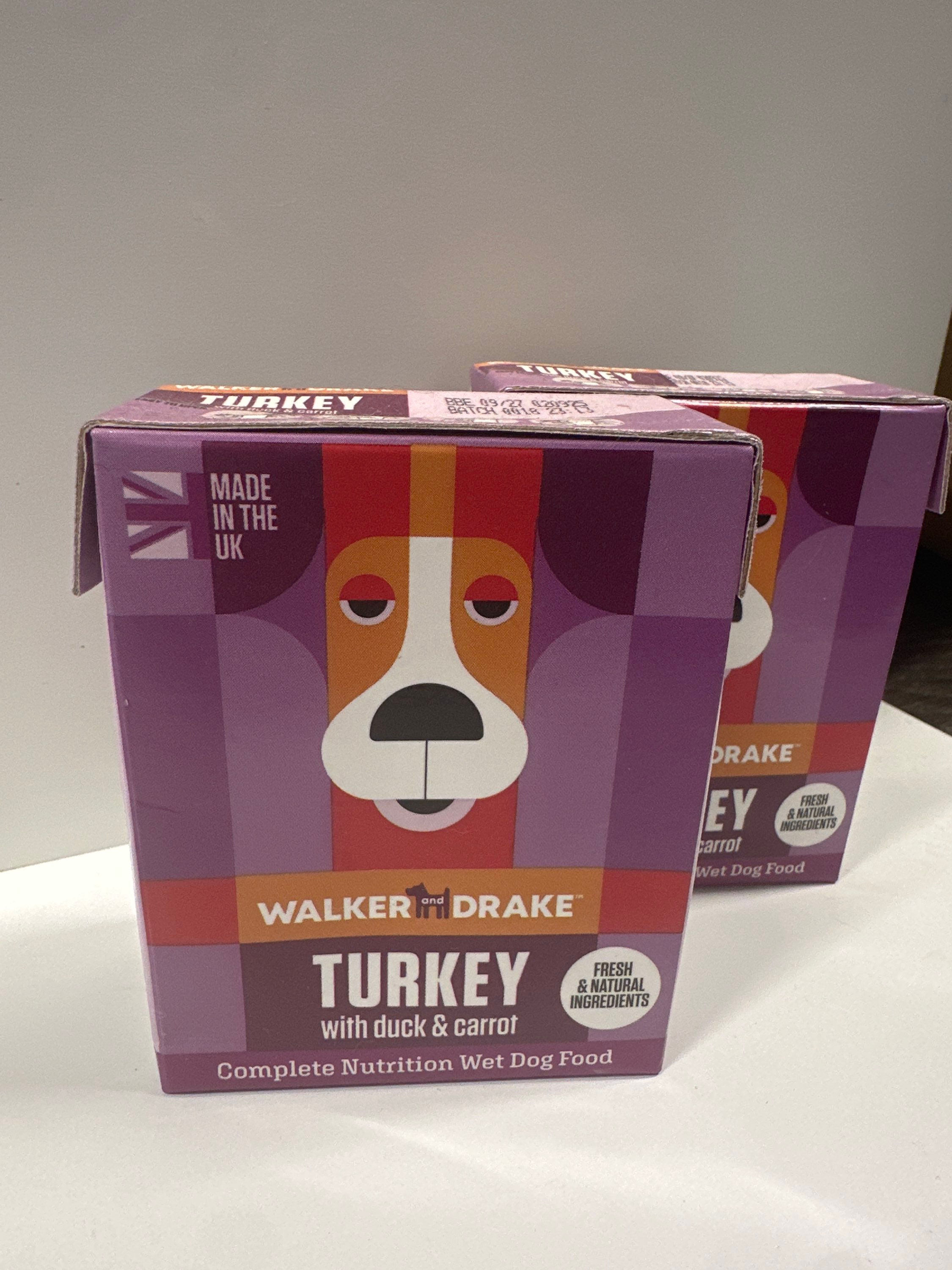 Walker & Drake complete dog food - turkey, carrot & duck