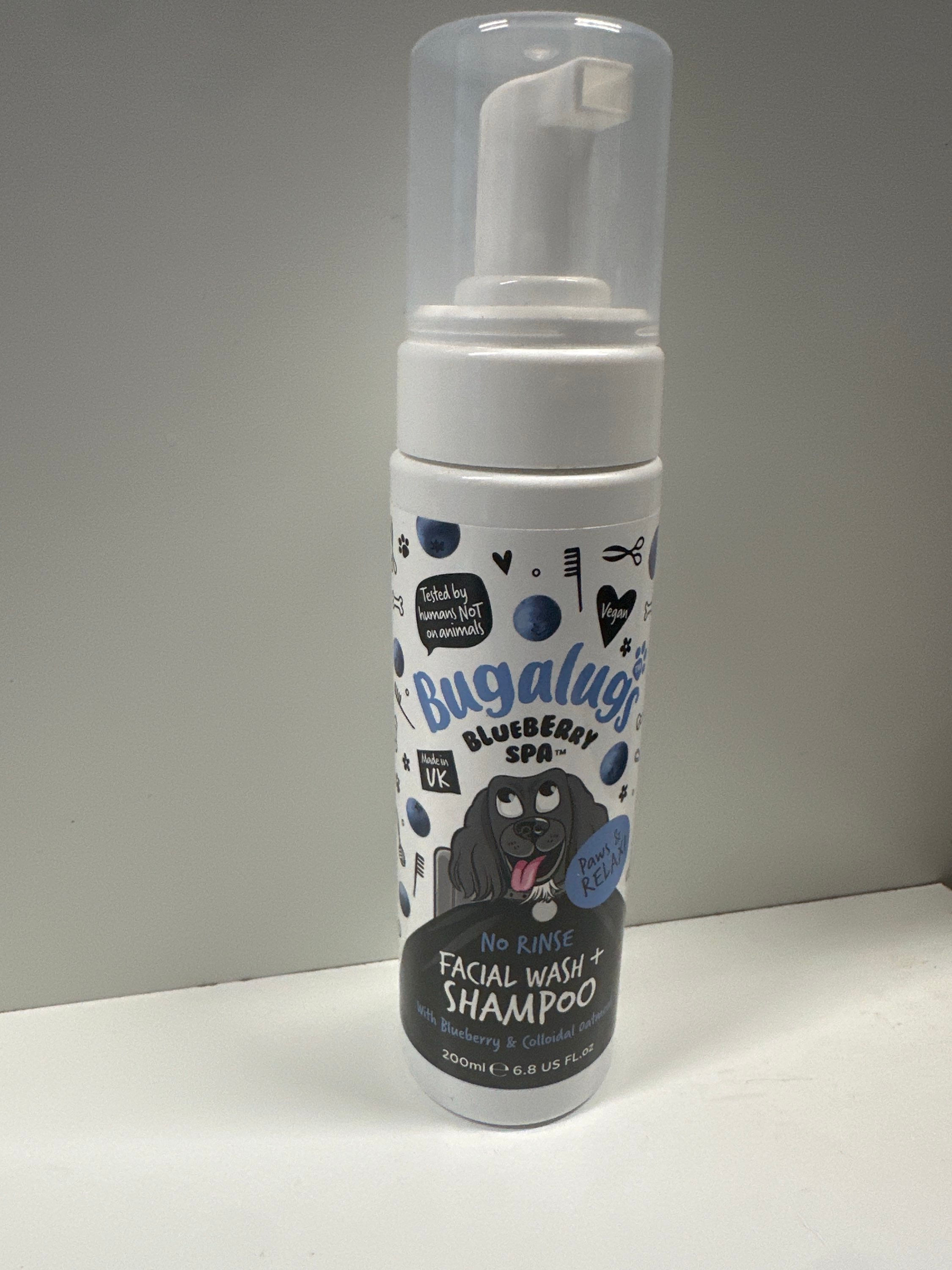 Bugalugs no rinse facial wash + shampoo - blueberry
