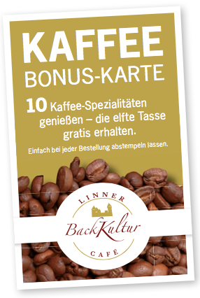 Kaffee Bonus-Karte Linner Backkultur