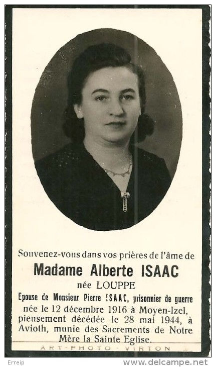 Alberte LOUPPE épouse Pierre ISAAC