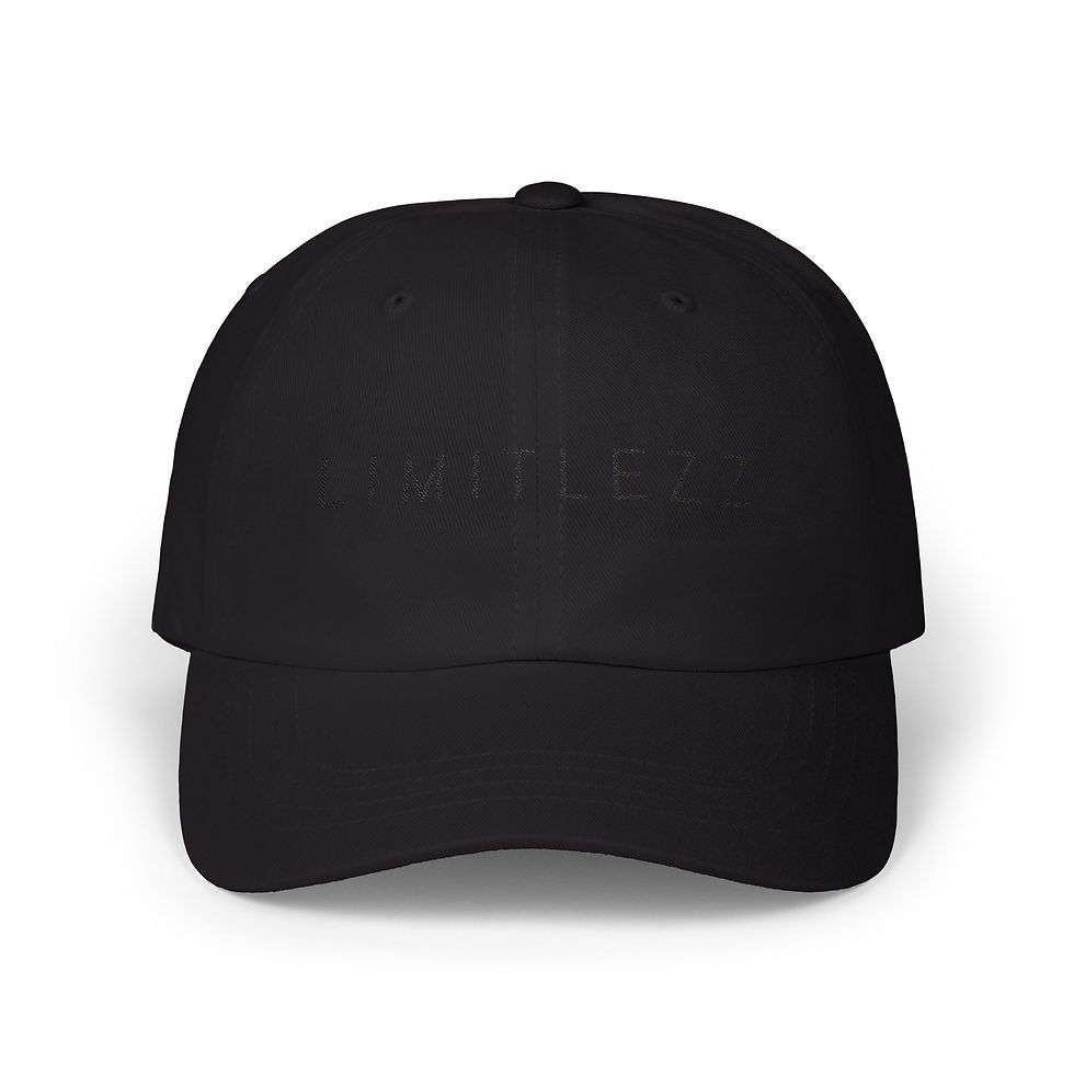Thumbnail: UNISEX LIMITLEZZ BLACK, Classic Dad Cap