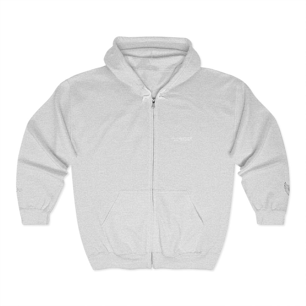 Thumbnail: UNISEX FALL LIMITLEZZ SLOGAN, Embroidered Full Zip Hoodie