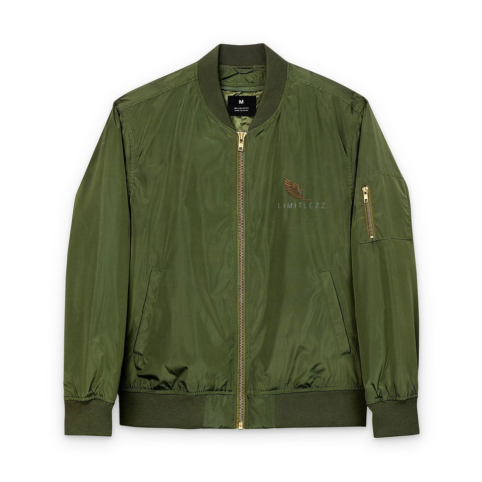Thumbnail: UNISEX LOGO/SLOGAN, Embroidered Bomber Jacket