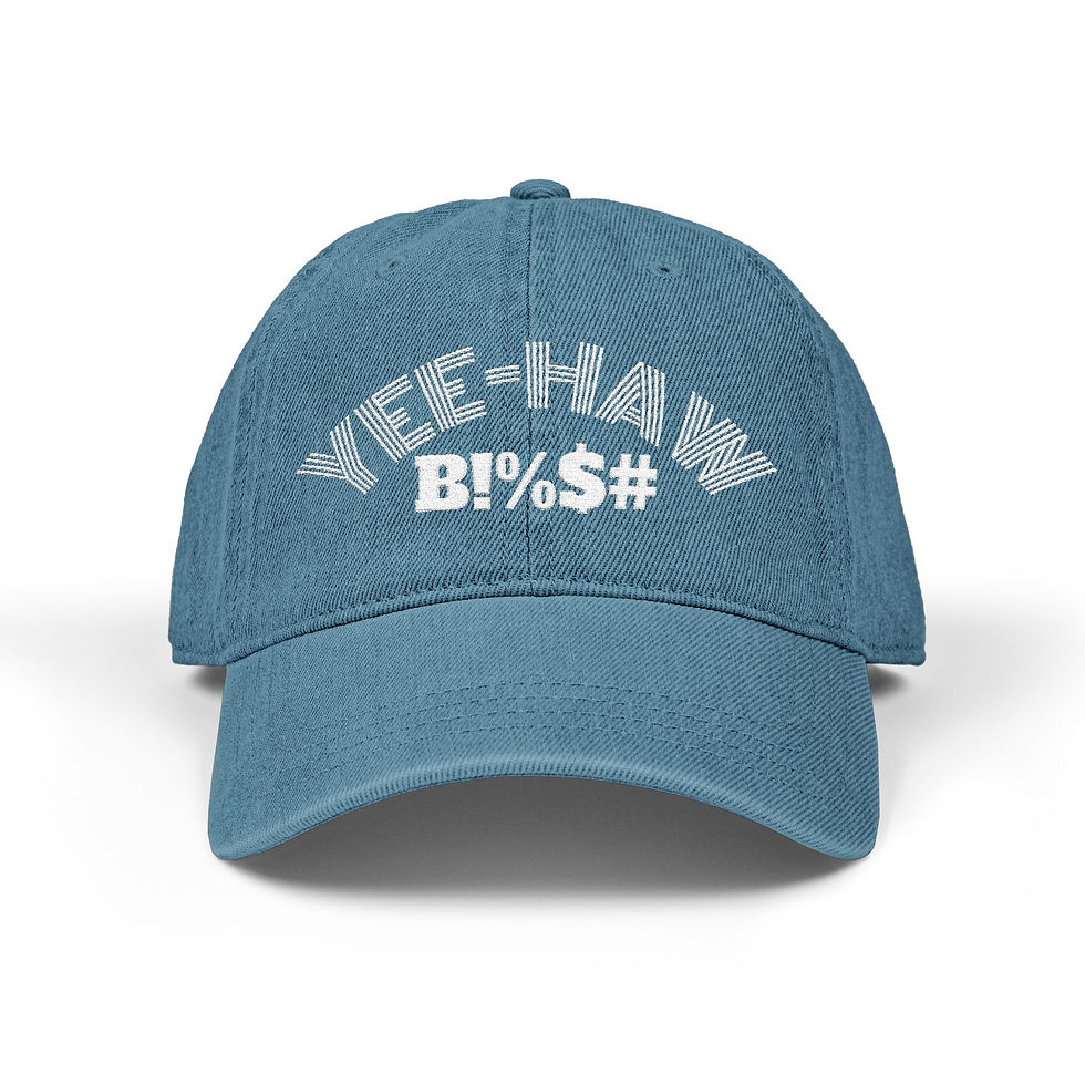 Thumbnail: UNISEX YEE-HAW, Embroidered Denim Cap