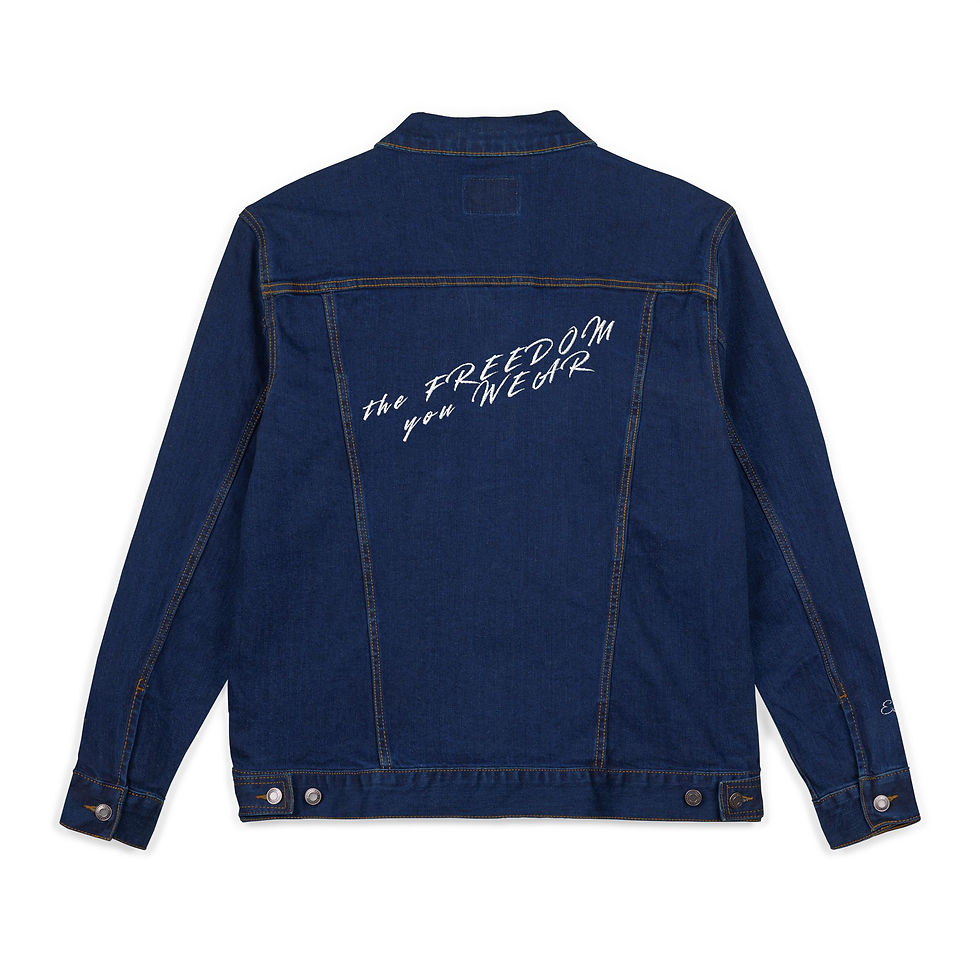 Thumbnail: UNISEX LOGO/SLOGAN, Embroidered Denim Jacket