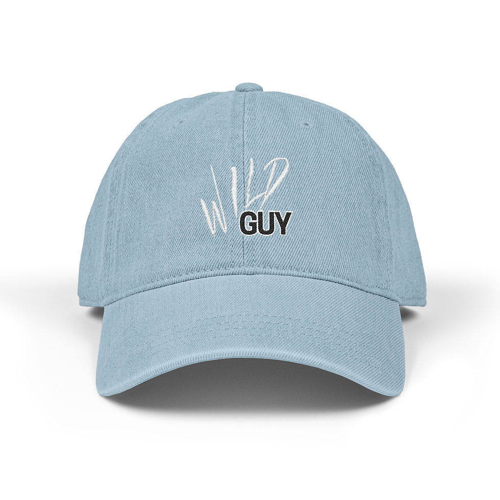 Thumbnail: UNISEX WILD GUY, Embroidered Denim Cap
