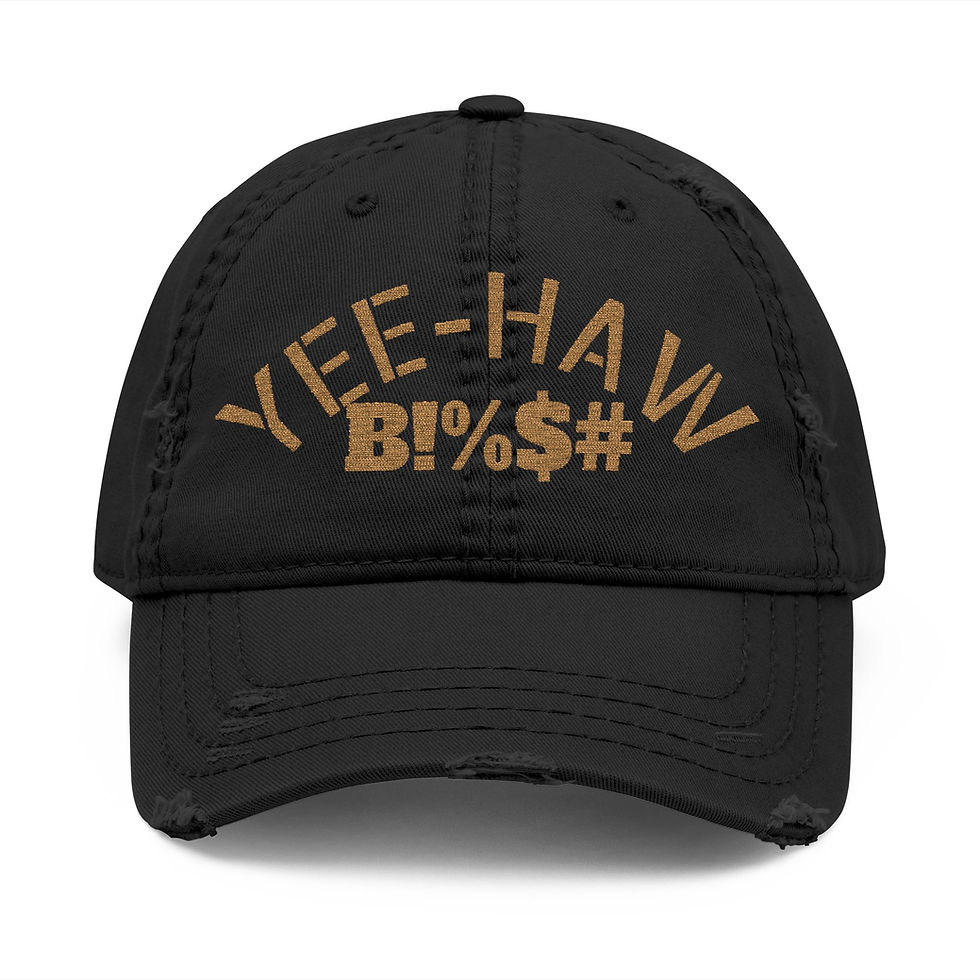 Thumbnail: UNISEX YEE-HAW, Distressed Dad Cap 