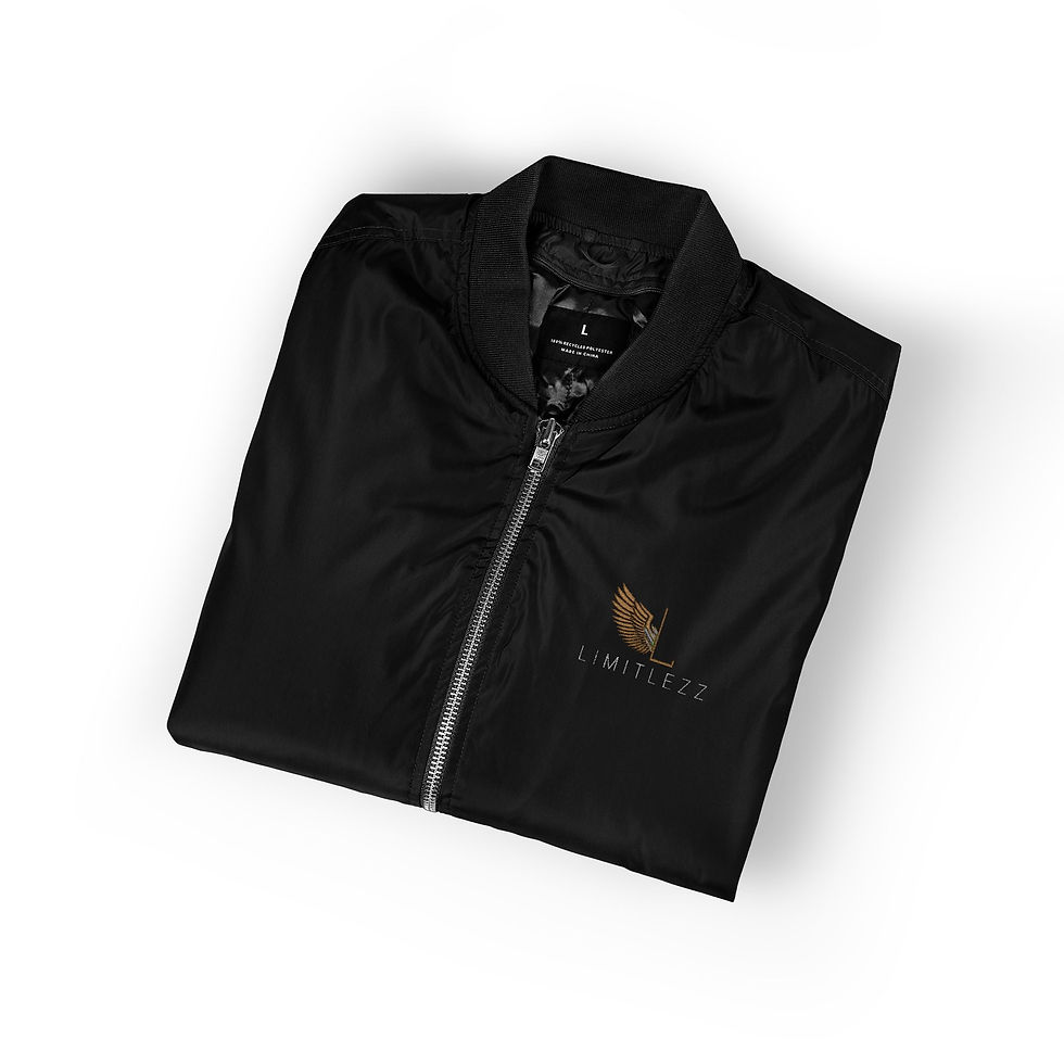 Thumbnail: UNISEX LOGO/SLOGAN, Embroidered Bomber Jacket