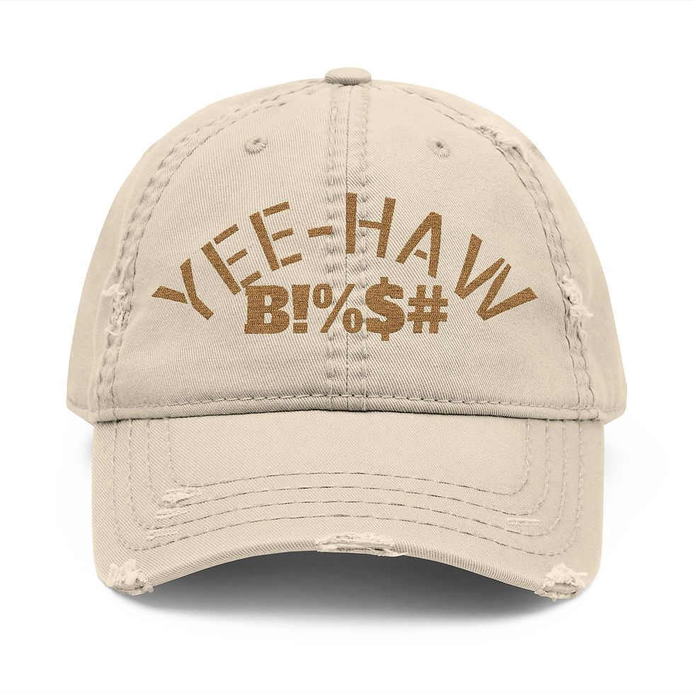 Thumbnail: UNISEX YEE-HAW, Distressed Dad Cap 
