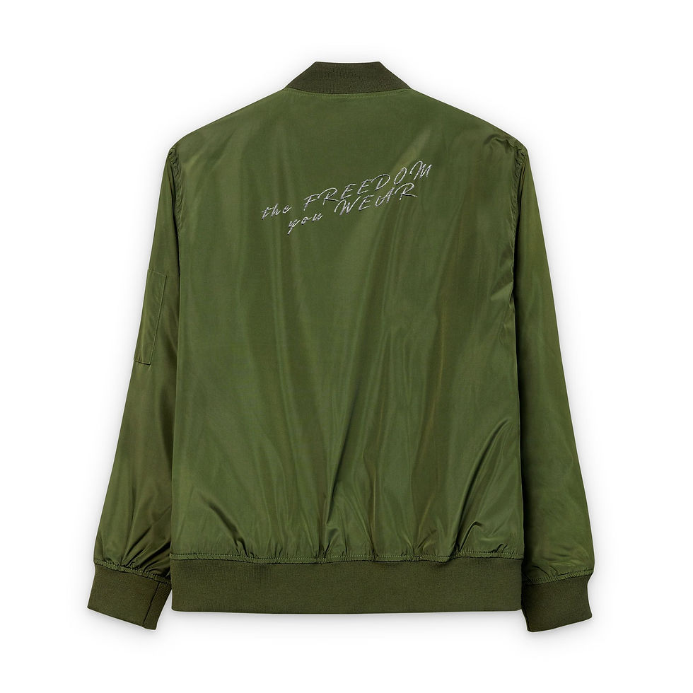Thumbnail: UNISEX LOGO/SLOGAN, Embroidered Bomber Jacket
