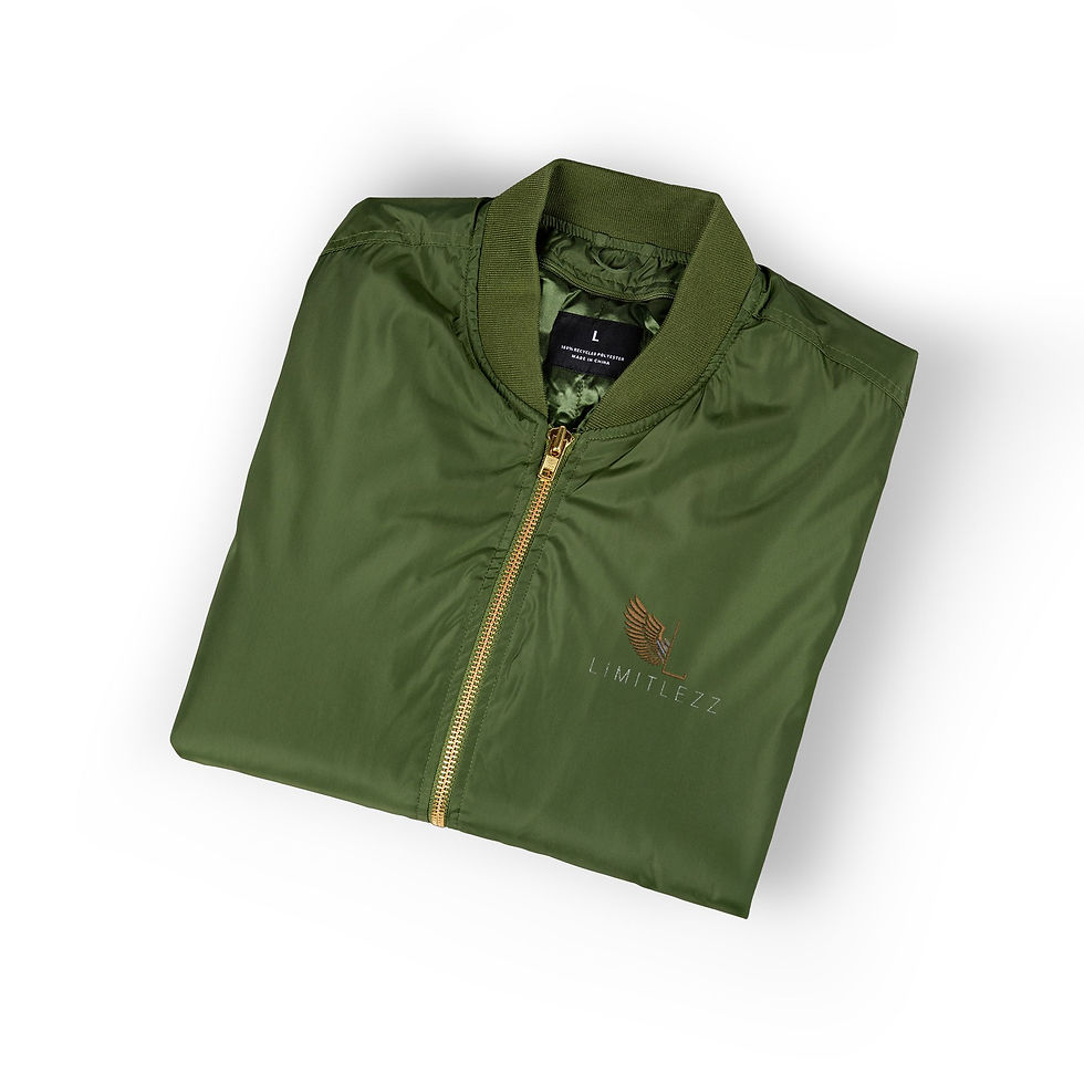 Thumbnail: UNISEX LOGO/SLOGAN, Embroidered Bomber Jacket