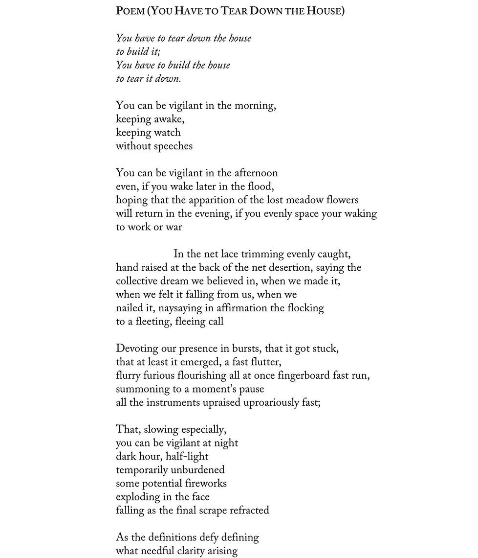 Grundy- POEM (YOU HAVE TO TEAR DOWN THE