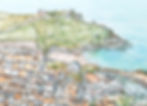 Thumbnail: St Ives From Above - Art Print