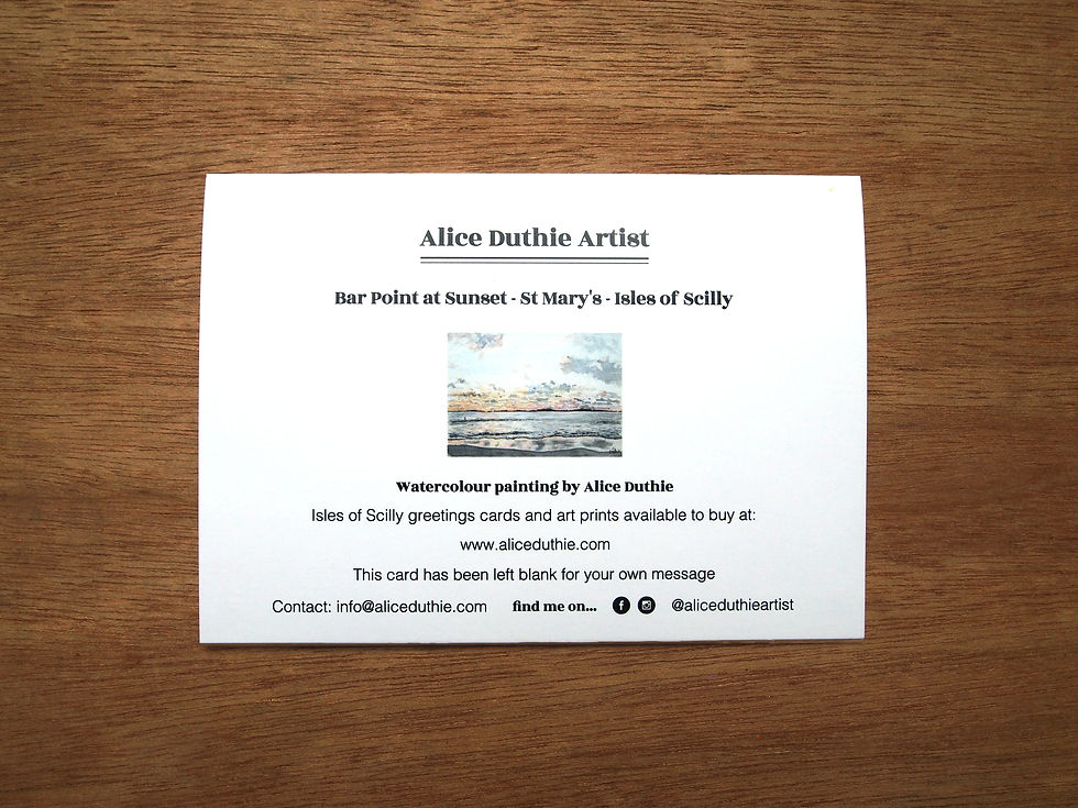 Thumbnail: Bar Point at Sunset, St Mary's - Greetings Card Pack