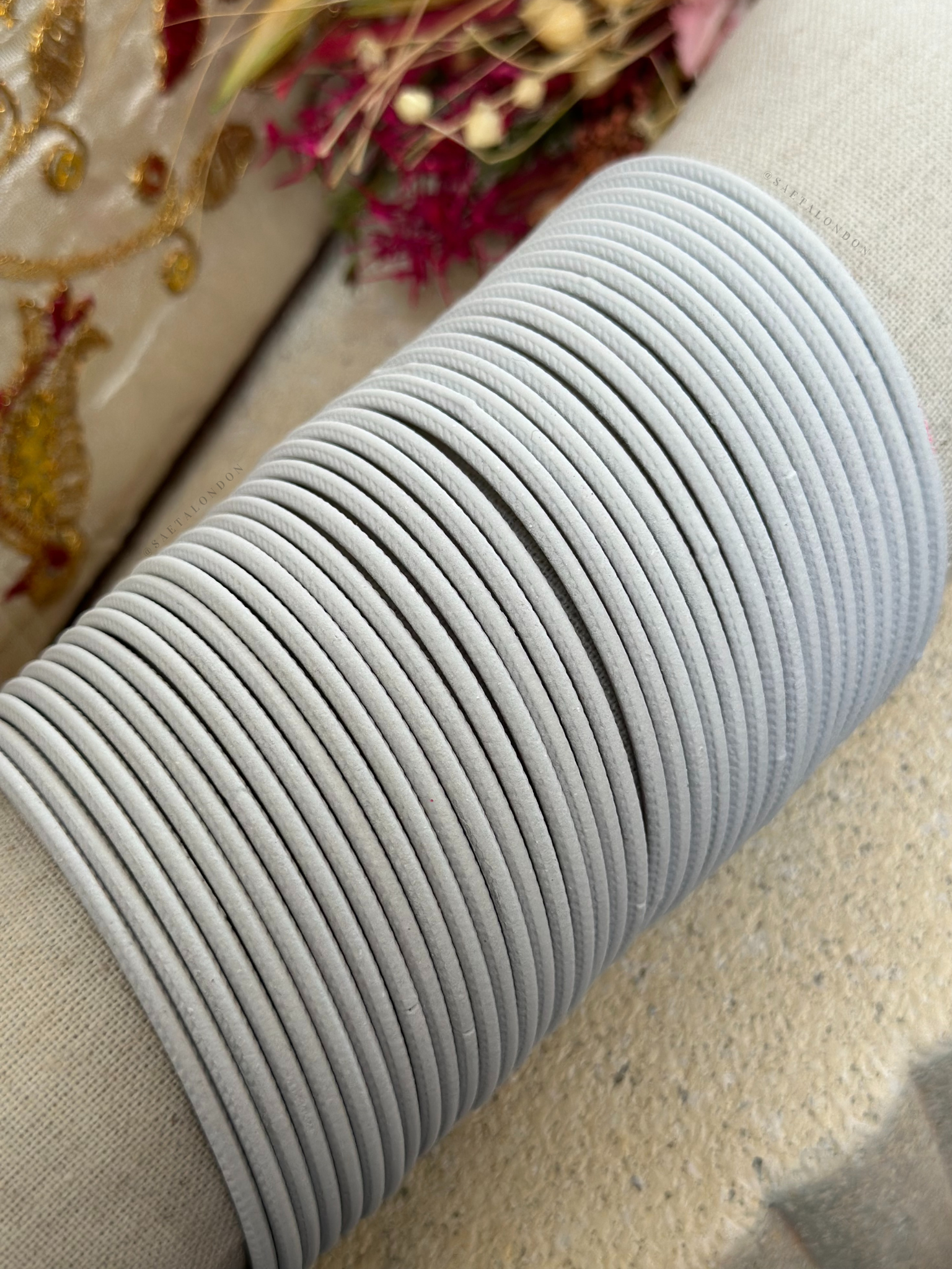 White Matte Bangles