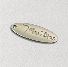 Etiqueta de metal para roupas - etiqueta de metal personalizada