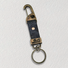 Chaveiro de Metal Personalizado - chaveiro com couro