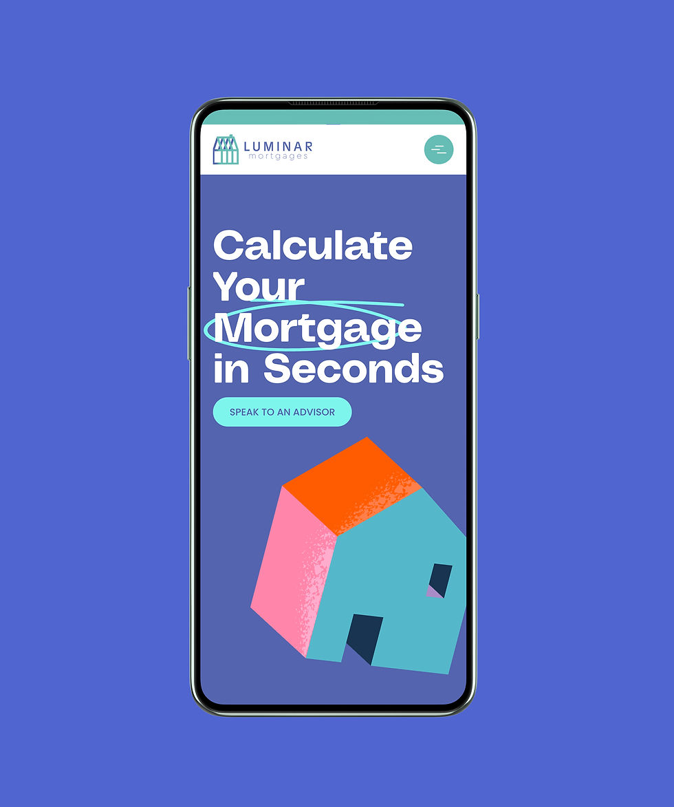 Brand identity and website design for Luminar Mortgages by Arra Creatives, a Derby-based creative agency specialising in fina