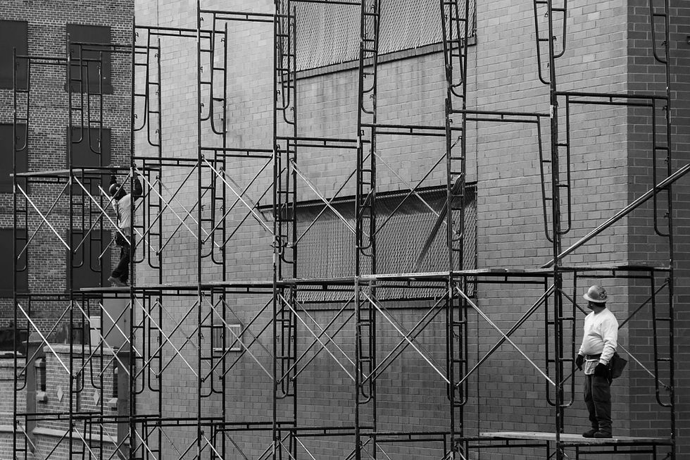 Lostock working on buildings