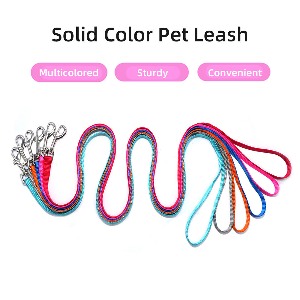 Dog Leash For Outdoor Use Solid Colors In Multiple Options Small Medium And Larg