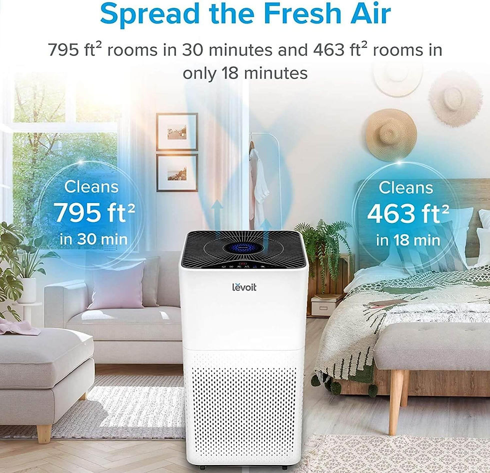 Thumbnail: LEVOIT Air Purifiers for Home Large Room with 3-in-1 Filter, Cleaner for Alle...