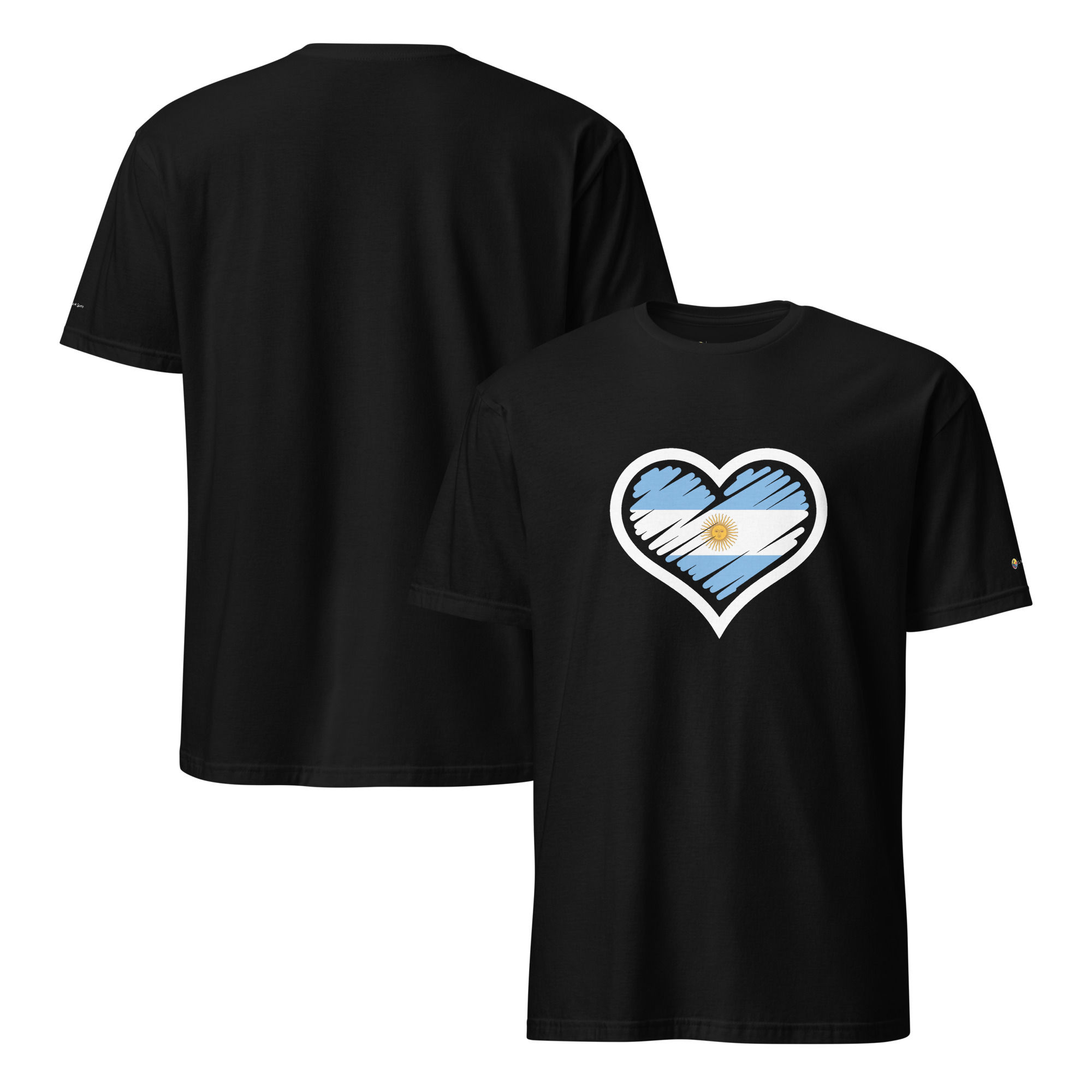 "Corazón 2" - Argentina, classic unisex tee, Heart only, black