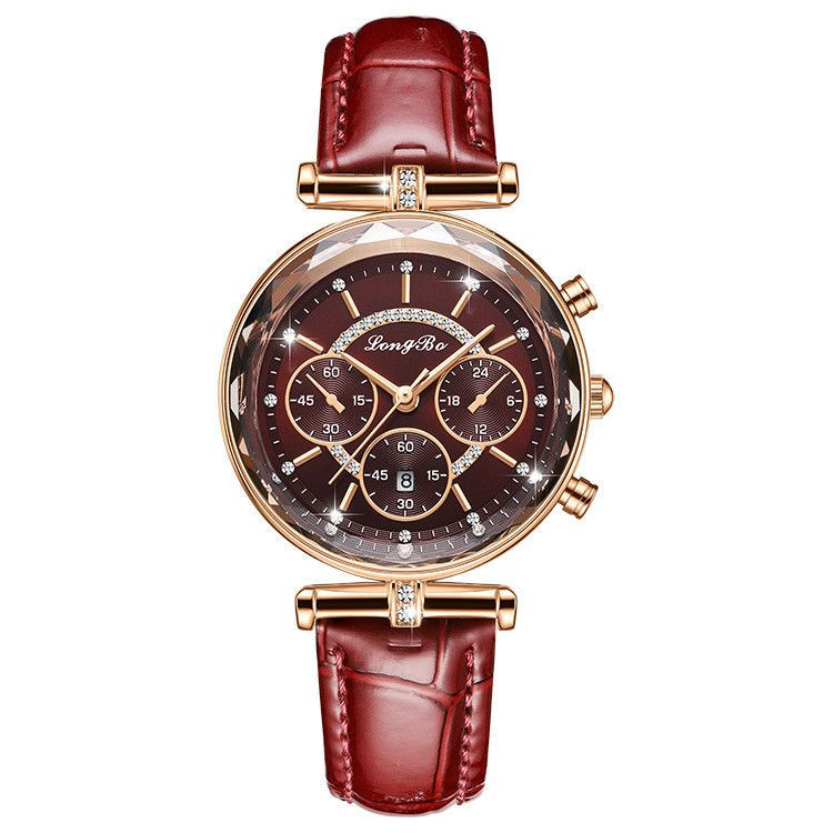 Thumbnail: Waterproof Casual Three-eye Women's Watch