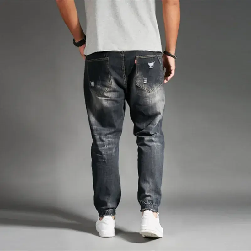 Thumbnail: Ripped Jeans for Men Blue Black Denim Mens Jean