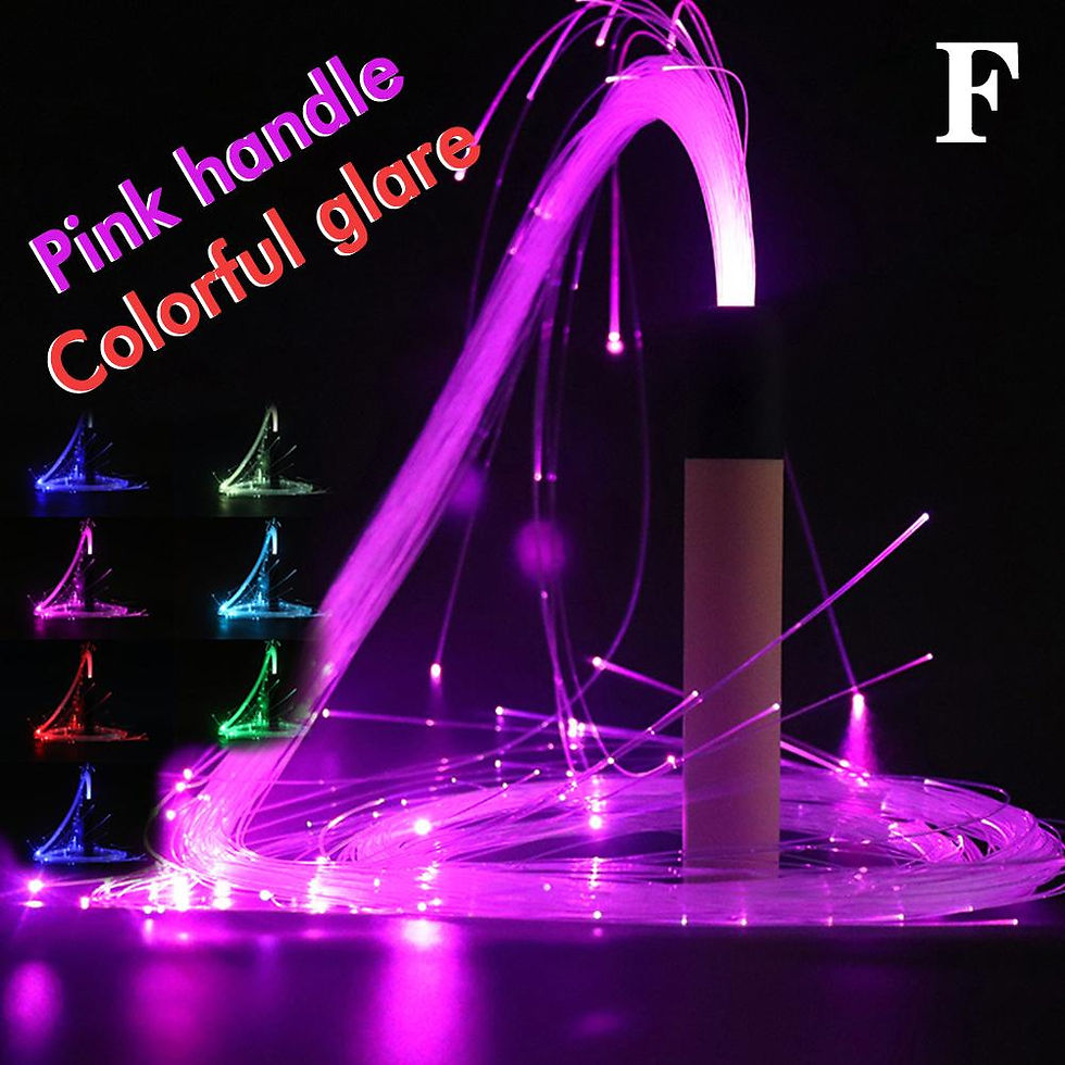 Miniature : Fouet à fibre optique LED 360° pivotant, corde optique super brillante