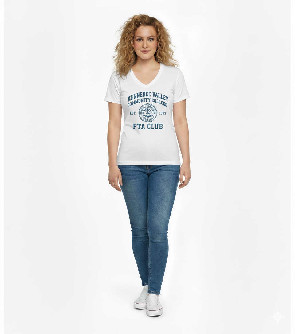 Thumbnail: KVCC Physical Therapist Assistant Club Women's Deep V-Neck Tee 