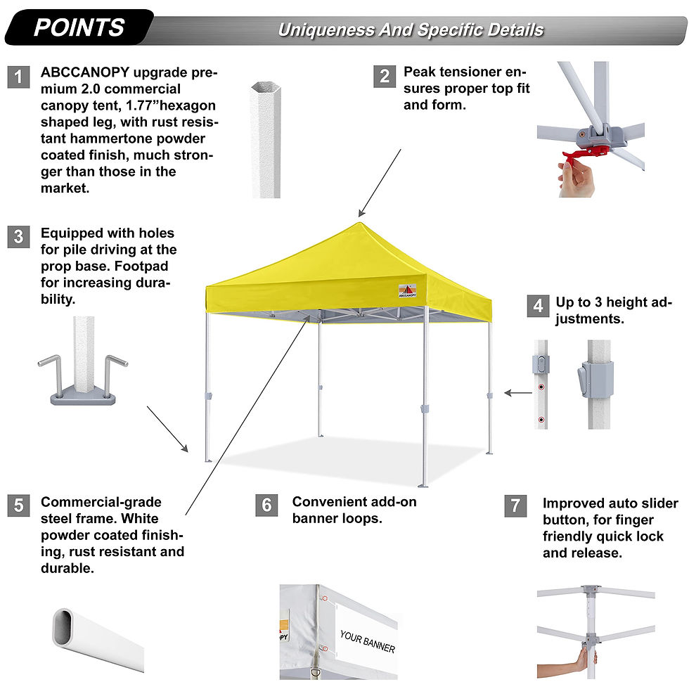 Thumbnail: Premium Pop Up Canopy Tent 10x10 Commercial Instant Shelter, Bonus Wheeled Ca...