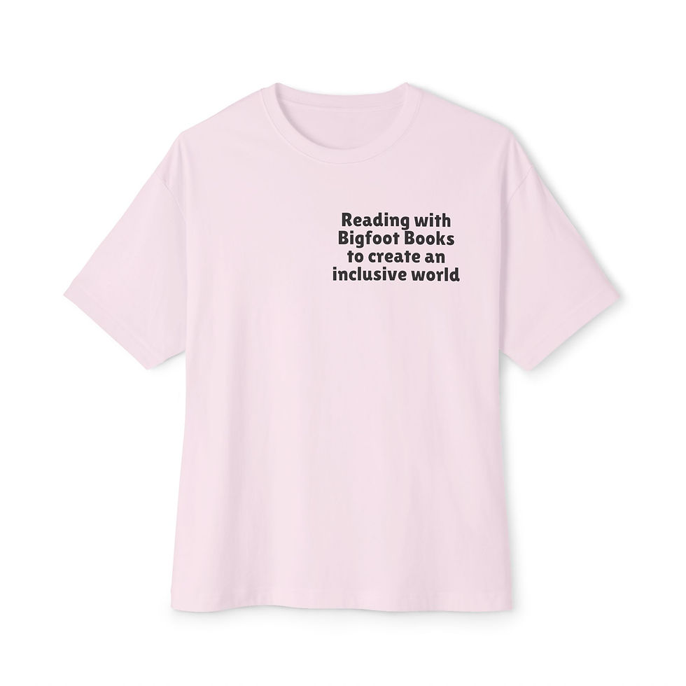 Thumbnail: Read with Bigfoot Books Unisex Oversized Boxy Tee