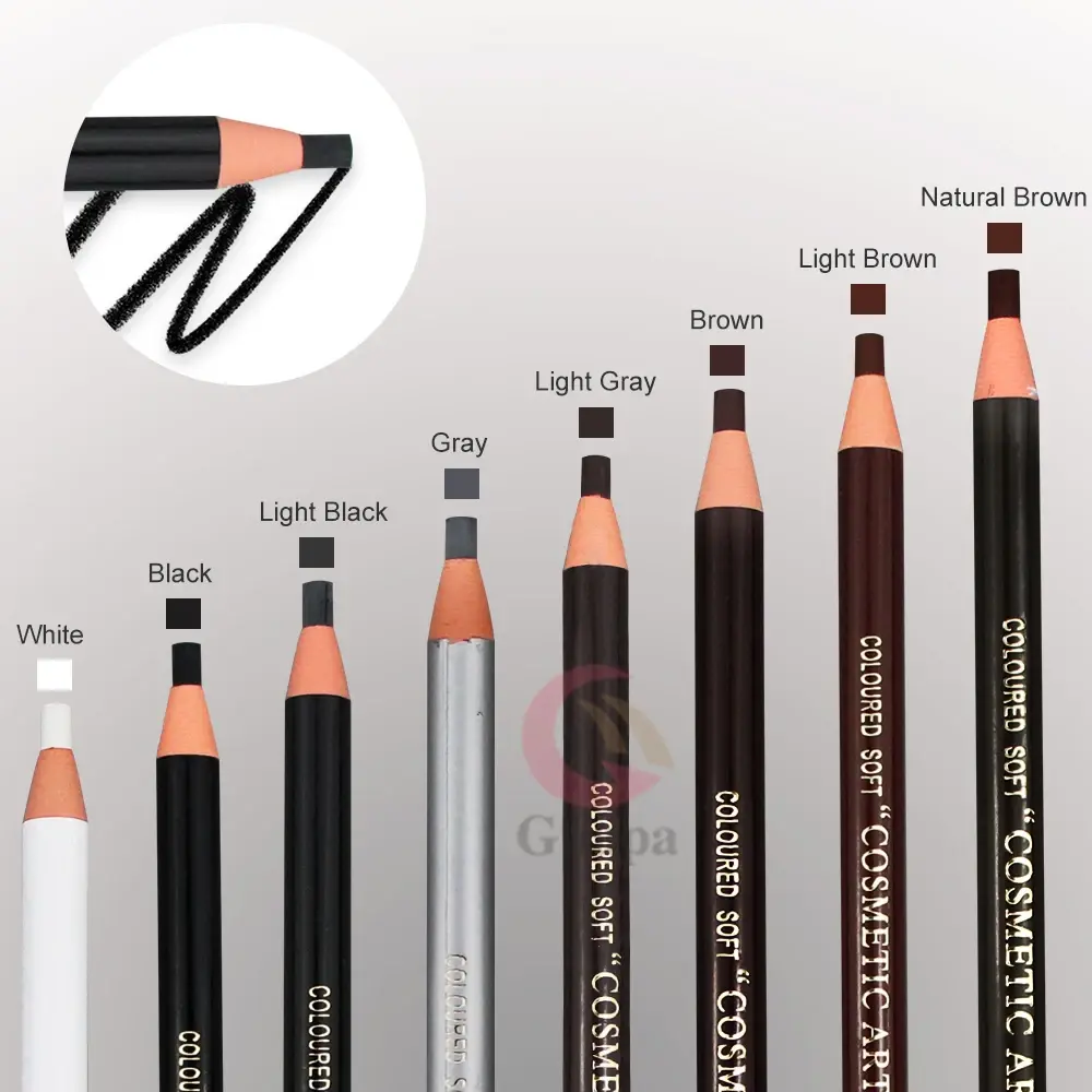 6PCS Waterproof Microblading Permanent Makeup Eyebrow Pencil Tools Marker Liner