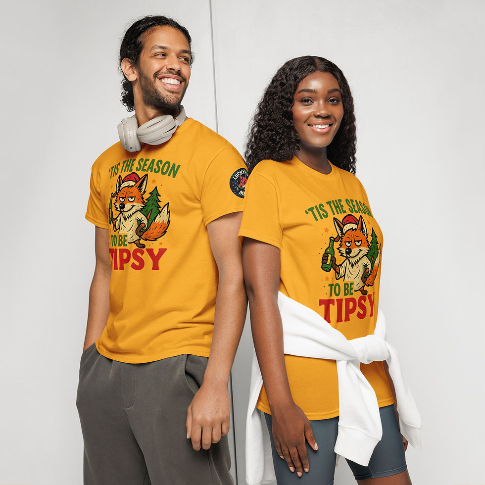 Thumbnail: Tis the Season to Be Tipsy T-Shirt adult drinking Christmas tee