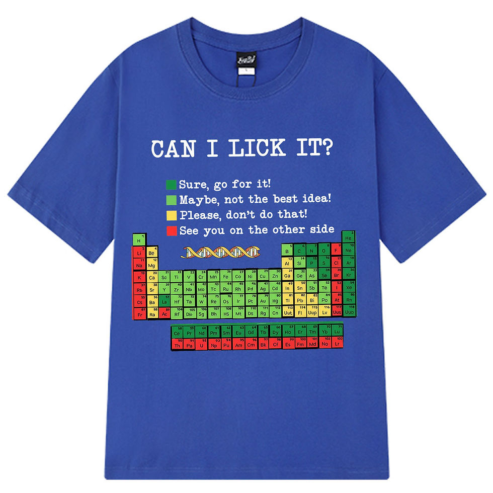Thumbnail: “Can I Lick It?” Chemistry Periodic Table T-shirt – Casual Unisex Summer Tee