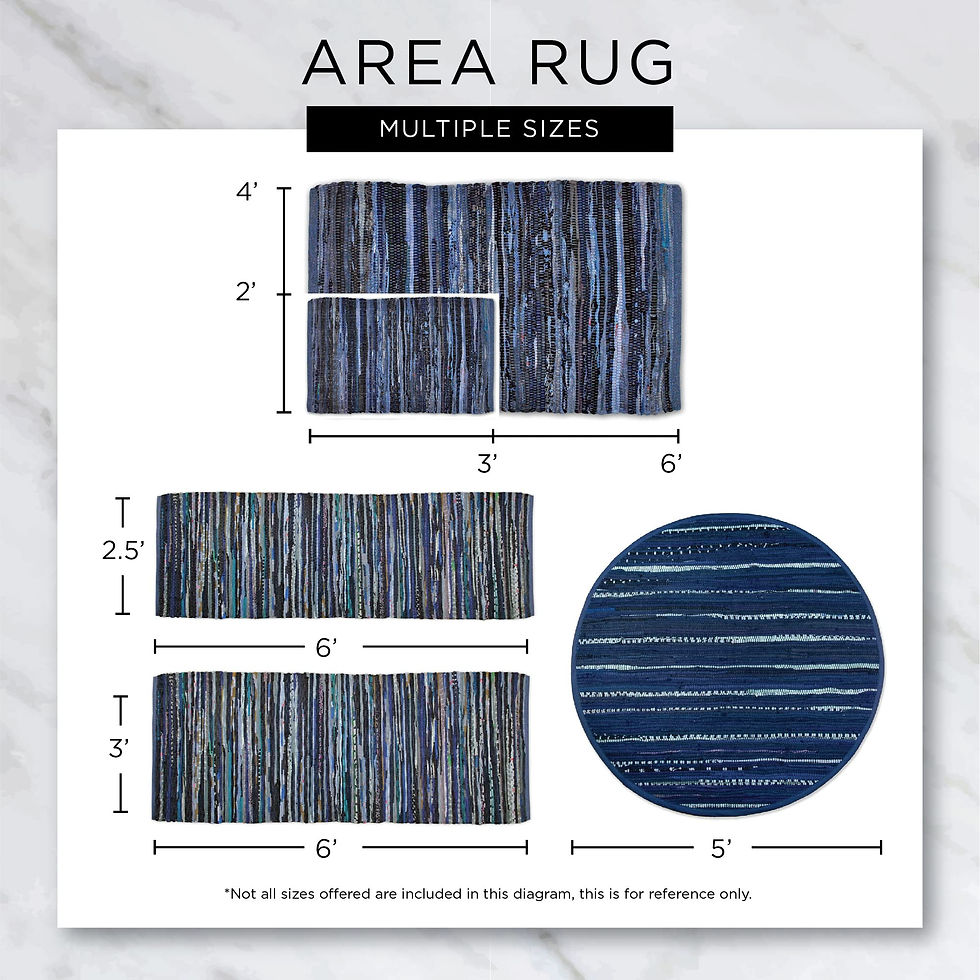 Thumbnail: DII Chindi Home Collection Handwoven Multicolor Area Rag Rug, 20x31.5, Aqua