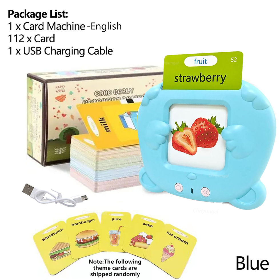 Thumbnail: Talking Flash Cards for Kids Early Learning Educational Toy with Audio Sounds Mo