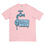 Thumbnail: Pink t-shirt with blue tap design that reads Living Water. 3FoldLoveCo.