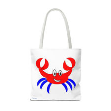 Coastal Tote Bag - by TRENDY COAST - Darby the Crab images.