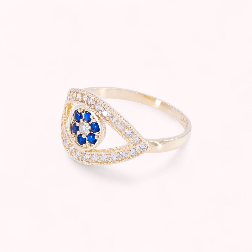 Thumbnail: 14K Gold All-Seeing Eye Ring - GR0184
