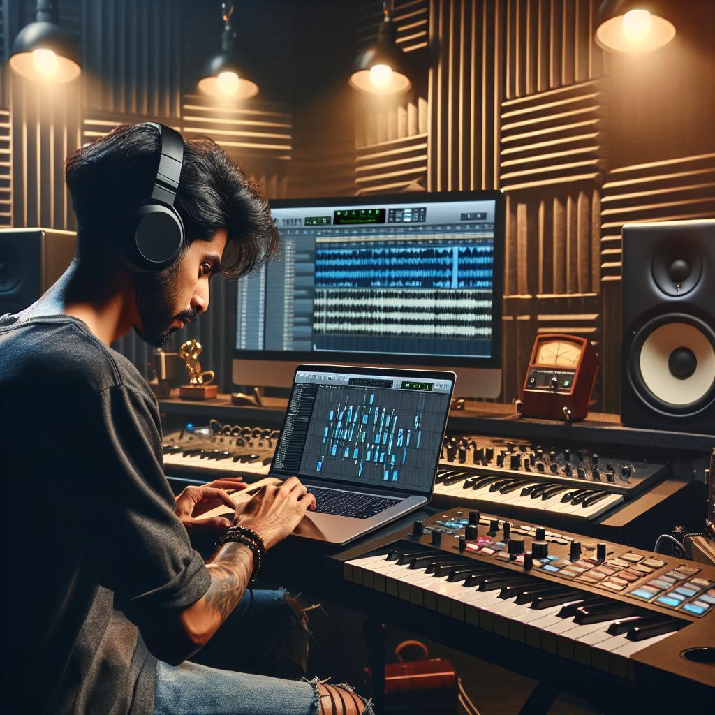 Un musicien intégrant la technologie dans sa création