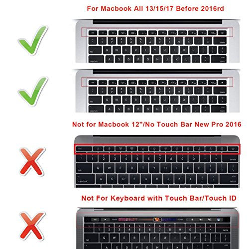 Thumbnail: HRH Silicone Keyboard Cover Skin for MacBook Air 13,Pro 13/15/17 (with or w/O...