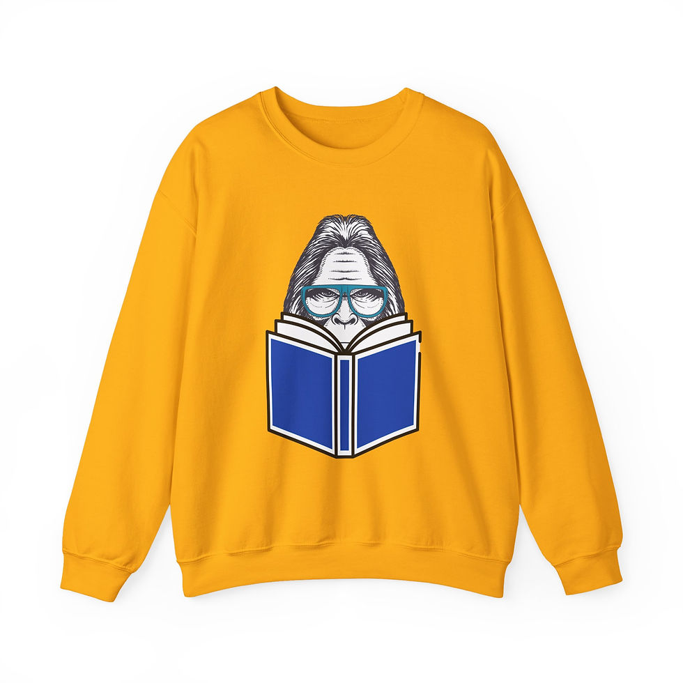 Thumbnail: Bigfoot Reads Unisex Crewneck Sweatshirt