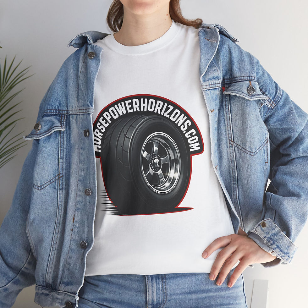 Race Wheel Cotton Tee - Personalized Tire Design