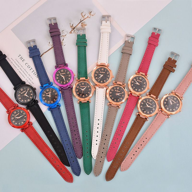 Thumbnail: Women's Starry Sky Bright Watches Korean Rose Gold Women Quartz Watch Ladies Wat