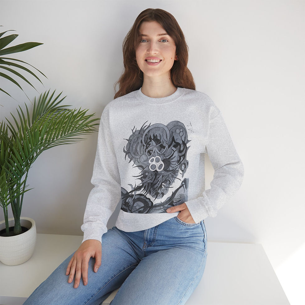 Thumbnail: Abstract Heart Crewneck Sweatshirt