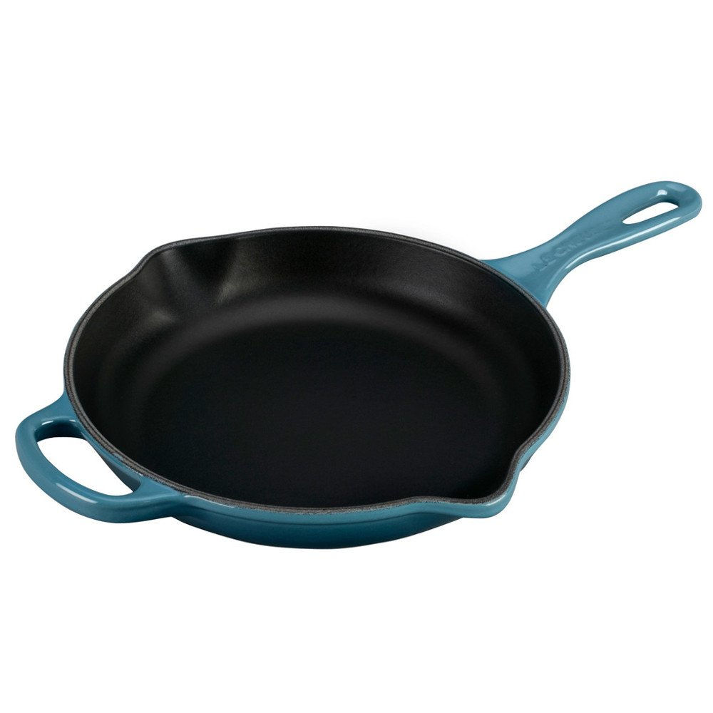 Le Creuset Enameled Cast Signature Iron Handle Skillet, 9", Marine